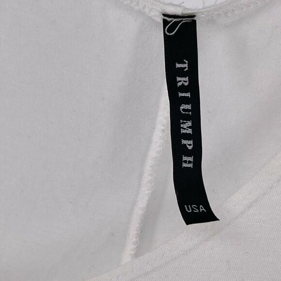 White Wine In The Daytime Tank Top White Scoop Neck Size L Day Drinking Humor - Picture 4 of 5